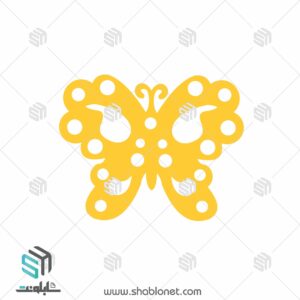 طرح لیزر پلاک طرح پروانه