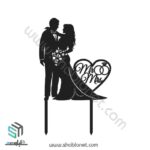 طرح لیزری تاپر کیک عروسی