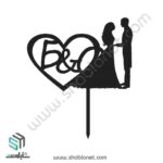 طرح لیزری تاپر کیک عروسی