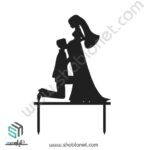 طرح لیزری تاپر کیک عروسی
