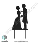 طرح لیزری تاپر کیک عروسی