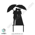 طرح لیزری تاپر کیک عروسی