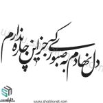 وکتور تایپوگرافی"دل نهادم به صبوری که جز این چاره ندارم"