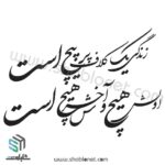 وکتور شعر"زندگی یک کلاف پر پیچ است ، اولش هیچ و آخرش هیچ است"