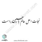 وکتور"نجات اهل عالم با حسین است"